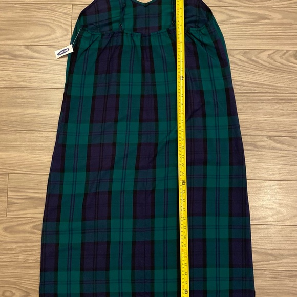 *NWT* Green plaid spaghetti strap dress Sz M - Picture 7 of 9